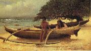 Hawaiian Canoe, Waikiki, unknow artist